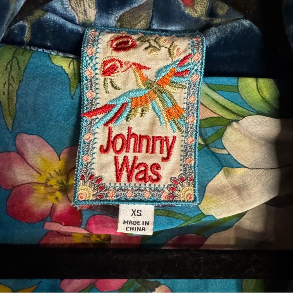 Johnny Was silk floral blazer jacket top - Picture 5 of 10